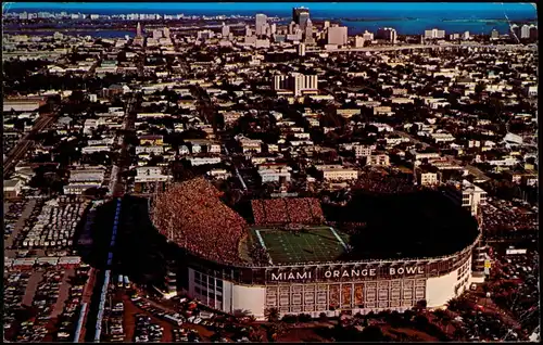 Postcard Miami Orange Bowle Areal View - Luftbild 1979