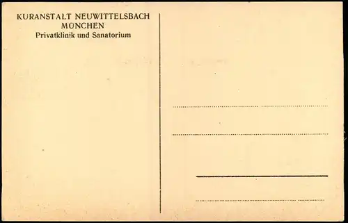 Ansichtskarte München Kuranstalt Neuwittelsbach Foyer 1912