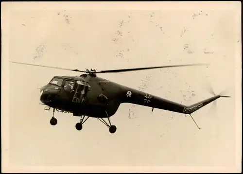 Ansichtskarte  Bundeswehr Seenot-Hubschrauber Sycamore 1961