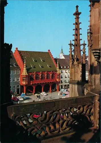 Ansichtskarte Freiburg im Breisgau Münster Blick auf Kaufhaus 1972