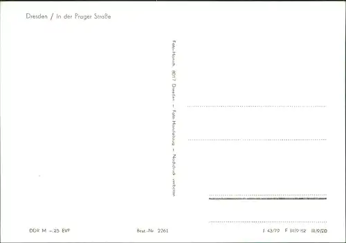 Ansichtskarte Seevorstadt-Dresden In der Prager Straße zur DDR-Zeit 1962