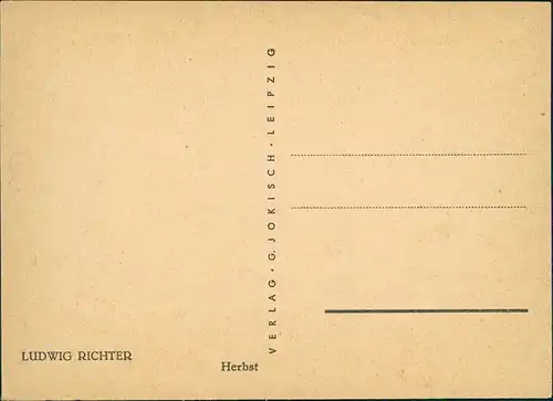 Künstlerkarte Künstler LUDWIG RICHTER: "HERBST" (Stimmungsbild) 1940