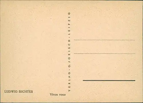 Ansichtskarte  Künstlerkarte Künstler LUDWIG RICHTER: "Vivos voco" 1940