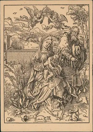 Künstlerkarte Künstler ALBRECHT DÜRER: Madonna mit dem Hasen 1940