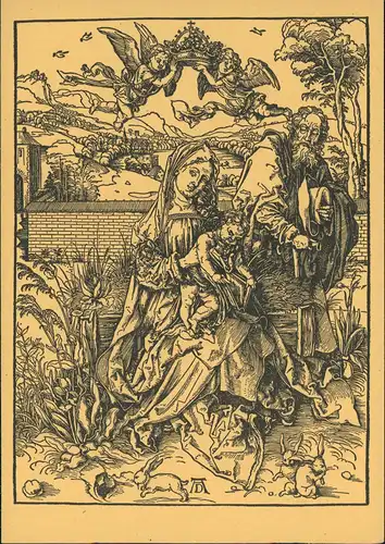 Künstlerkarte Künstler ALBRECHT DÜRER: Die heilige Familie 1940