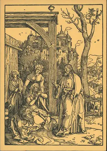 Künstlerkarte Künstler ALBRECHT DÜRER: Jesus nimmt Abschied  seiner Mutter 1940