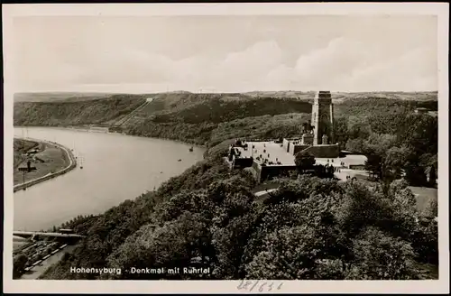 Syburg-Dortmund Hohensyburg Denkmal mit Ruhrtal Hohensyburgdenkmal 1930