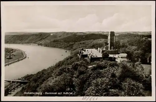 Syburg-Dortmund Hohensyburg Denkmal mit Ruhrtal Hohensyburgdenkmal 1940