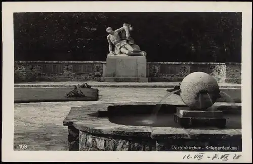 Partenkirchen-Garmisch-Partenkirchen Partie am Denkmal Kriegerdenkmal 1928