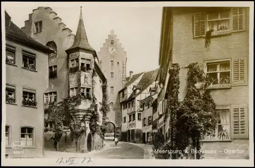 Ansichtskarte Meersburg Strassen Partie Häuser am Obertor 1927