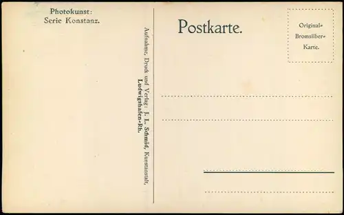 Ansichtskarte Konstanz Gondel Hafen 1920