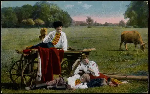 Ukraine (Allgemein) Ein Idyll aus der Ukraine Ruthenische Typen (Ukraine) 1910
