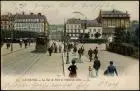 Le Havre Rue de Paris et l'Hôtel-de-Ville, Straßenansicht mit Tram 1905
