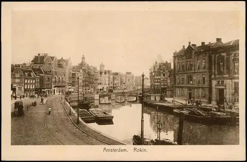 Amsterdam Amsterdam Ortsansicht "Rokin" Stadtteilansicht mit Gracht 1910