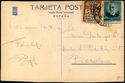 .Spanien VALLENSANA (ESPAÑA) Explanada del Instituto PUJOL 1925