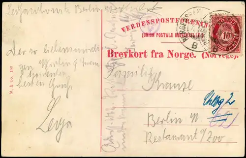 Postcard Oslo Kristiania Stadt-Panorama Stortorvet, Christiania 1910