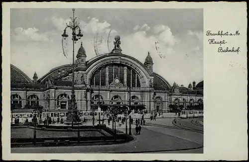Frankfurt am Main Hauptbahnhof Bahnhof Vorplatz (Bromsilber-Imitation) 1938