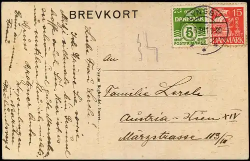 Postcard Nærum-Rudersdal Nærum Udsigt fra Solhuset (Danmark) 1920