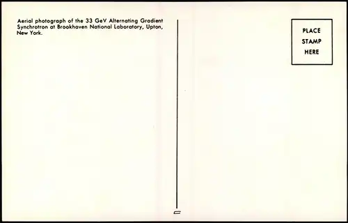 Upton Aerial View 33 GeV Alternating Gradient Synchrotron at Brookhaven   1970