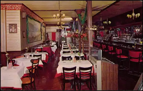 Postcard New York City Restaurant Bar HEIDELBERG 1648 Second Avenue 1960