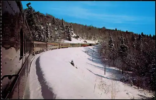 Ontario Winter wonderland, Agawa Canyon  Railway Ontario, Eisenbahn Zug 1970