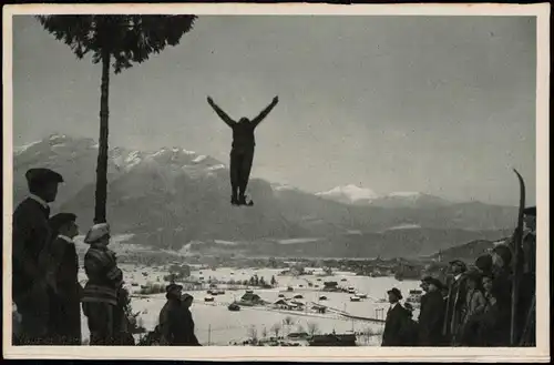 Garmisch-Partenkirchen Deutscher Ski-Meister Neuner Karl, Skistadion  1940