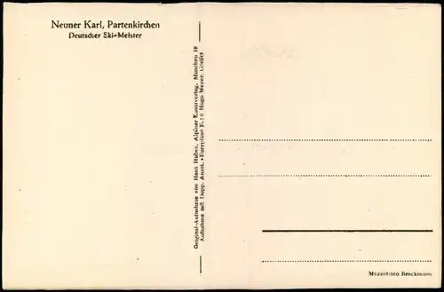 Garmisch-Partenkirchen Deutscher Ski-Meister Neuner Karl, Skistadion  1940