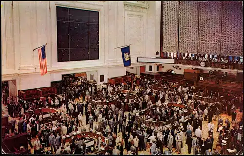 Manhattan-New York City Stock Exchange (Börse) Innen Handelsplätze Händler 1959