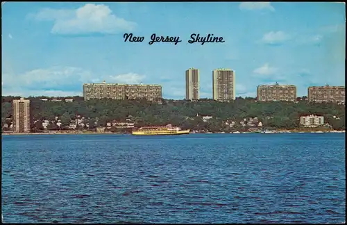 Postcard New Jersey (State) Allgemein New Jersey Skyline 1970