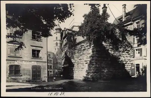 Lindau (Bodensee) Strassen Partie Heidenmauer Uhrmacher Geschäft Karl Jakob 1920