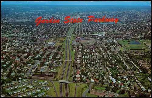 New Jersey THE GARDEN STATE PARKWAY Aerial View State of New Jersey 1967