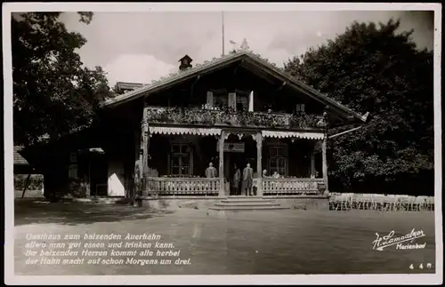 Glatzen Marienbad Mariánské Lázně Gasthaus  balzenden Auerhahn b Cheb Eger 1939