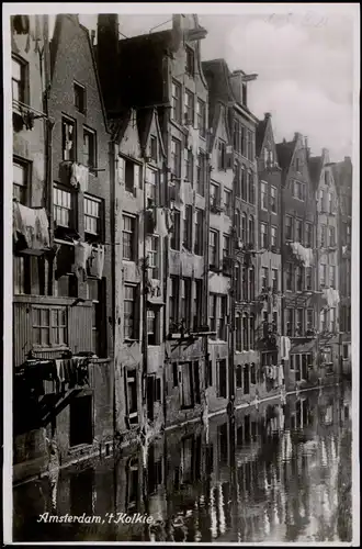 Postkaart Amsterdam Amsterdam 't Kolkie, Fotokarte 1932