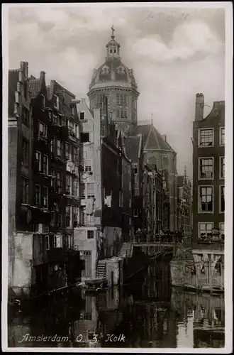 Postkaart Amsterdam Amsterdam O.Z. Kolk, Fotokarte 1932