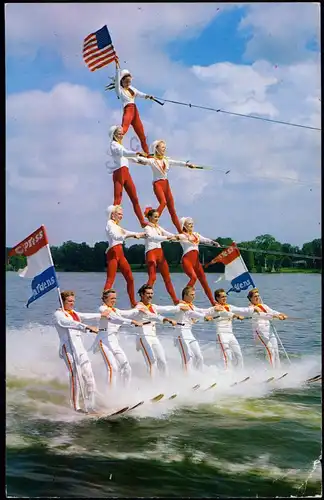 Postcard Cypress Gardens Florida Waterski Show 1981