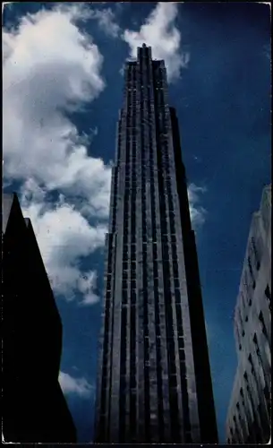 Manhattan-New York City Rockefeller Center  Skyscraper 1957  gel. Air Mail