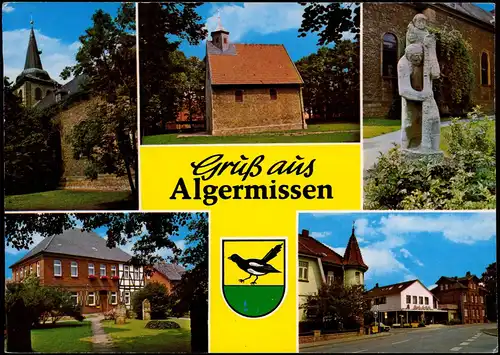 Ansichtskarte Algermissen Gruss-Aus-Mehrbildkarte mit Ortsansichten 1975