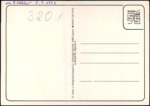 Algermissen Mehrbildkarte mit 4 Ortsansichten u.a. Sparkasse 1990