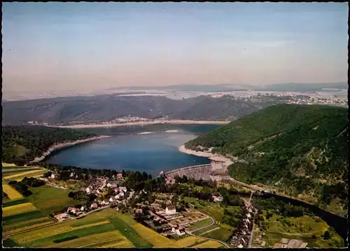 Ansichtskarte Waldeck (am Edersee) Edertalsperre vom Flugzeug aus 1967