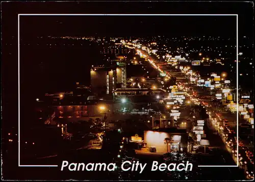 Panama City Panama City Beach Night View, Stadt-Panorama bei Nacht 1990