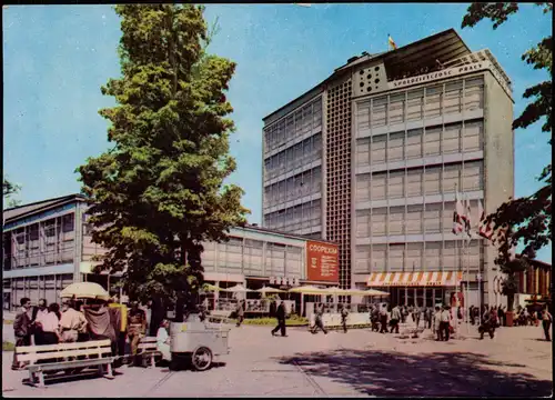 Postcard Posen Poznań Pawilon handlowy na terenie 1967