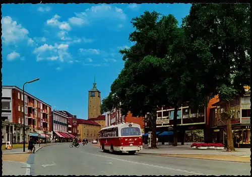 Enschede Enschede (Eanske) Straßen Ansicht, Bus, Geschäfte Van Loenshof 1970