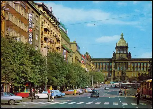 Postcard Prag Praha Wenzelsplatz Václavské náměstí 1977