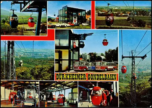 Ansichtskarte Bad Dürkheim Gondelbahn, Busse 1972