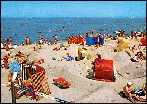 Ansichtskarte Wilhelmshaven Sandstrand Geniusbank in Wilhelmshaven 1970