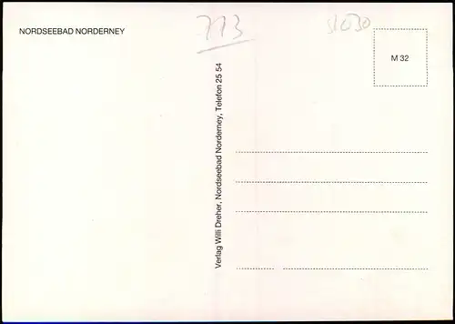 Ansichtskarte Norderney Luftbilder und Windmühle (Mehrbildkarte) 1980