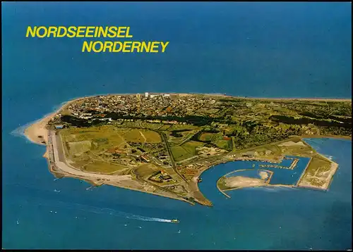 Ansichtskarte Norderney Luftbild NORDSEEINSEL vom Flugzeug aus 1970