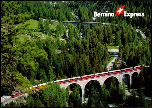 Bernina-Express zwischen Bergün und Preda Rhätische Bahn 1990