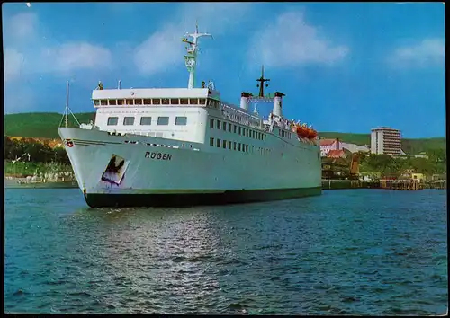 Ansichtskarte  DDR Großfähre Saßnitz vor der Insel Rügen 1977/1976