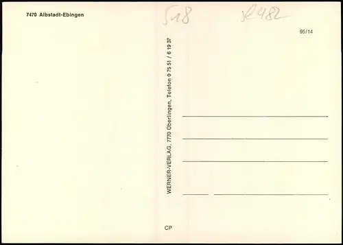 Ebingen-Albstadt Panorama-Ansicht Gesamtansicht Totalansicht 1990